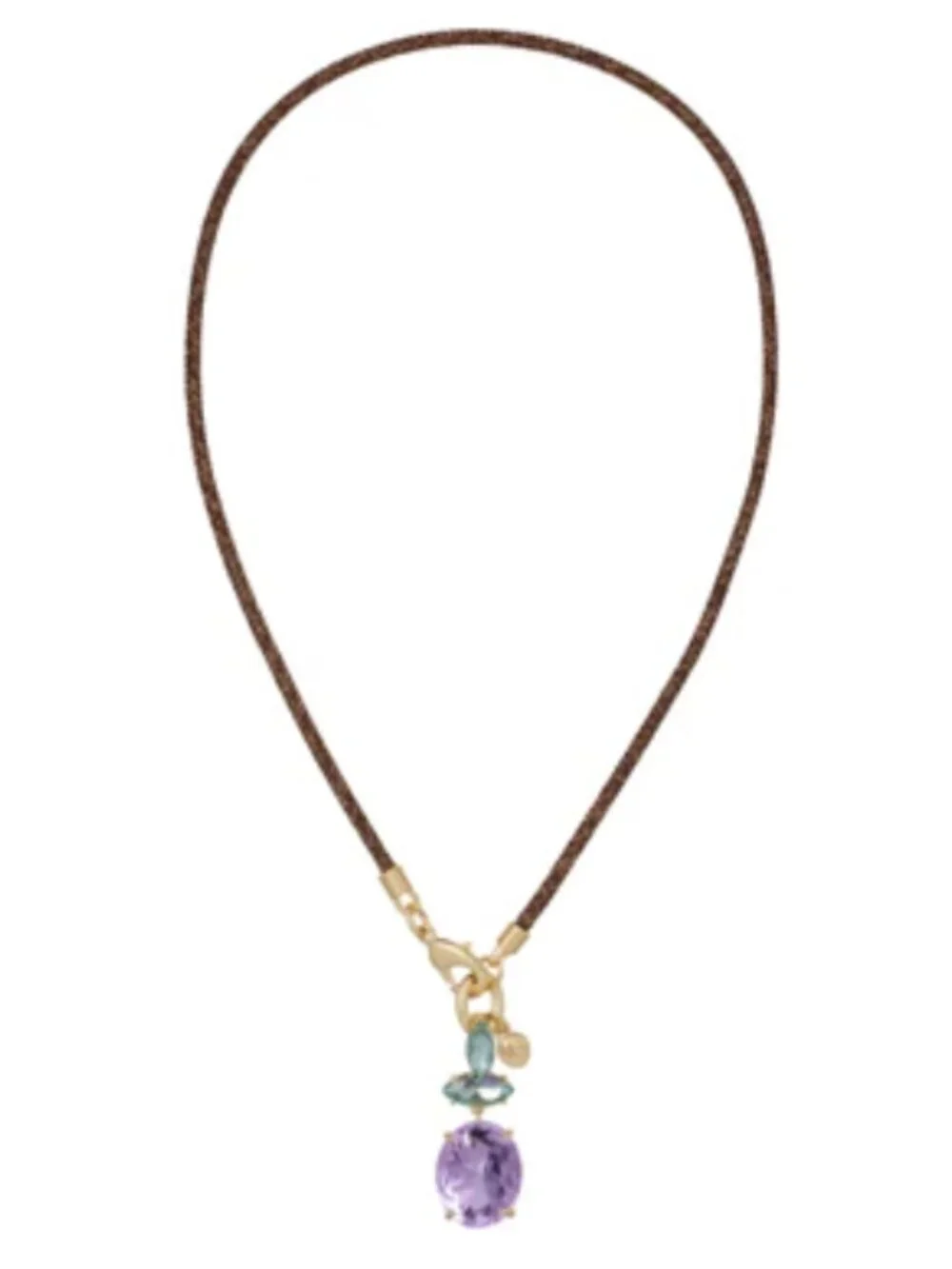 Roxanne Assoulin Crystal Granita Le Petite Cord Necklace Crushed Violet - Picture 3 of 4